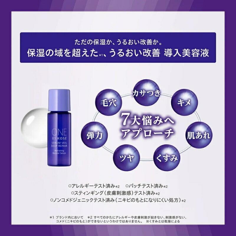 ネコポス速達！コーセー セラムヴェール ディープリペア 9ml ミニサイズ 特製サイズ サンプル 薬用導入美容液 医薬部外品 乳酸菌配合 うるおい改善 もっちり潤密肌へ 奥深く浸透 素肌力向上 乾燥悩みを解決 KOSE kose