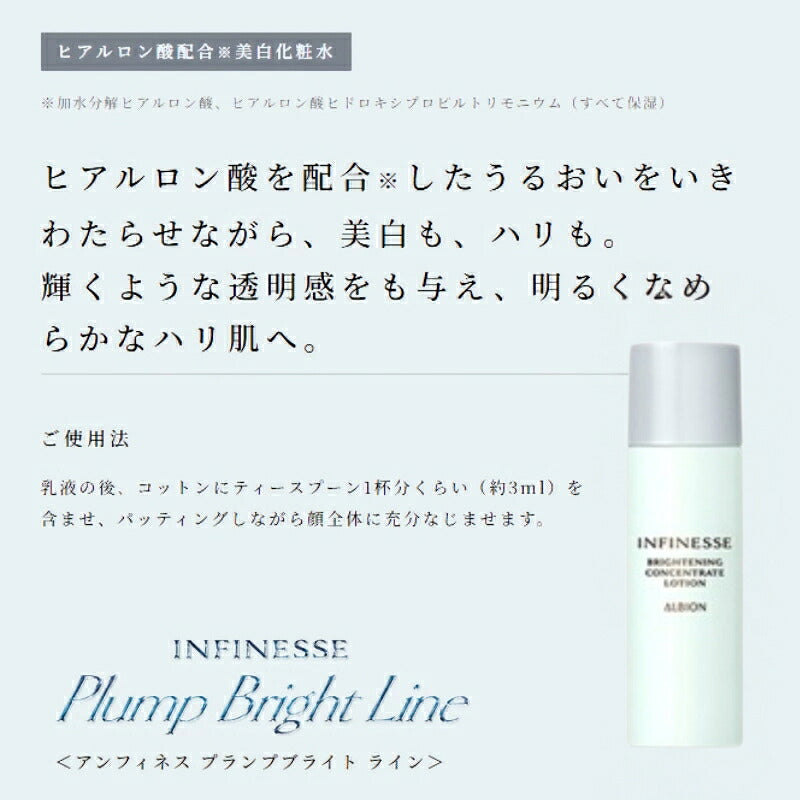 アルビオン アンフィネス ブライトニング コンセントレート ローション 24ml 医薬部外品 ミニサイズ 特製サイズ サンプル シワ改善・美白化粧水 充実の保湿 透明感 美白有効成分 ハリ みずみずしい シミ・ソバカス対策 ALBION albion