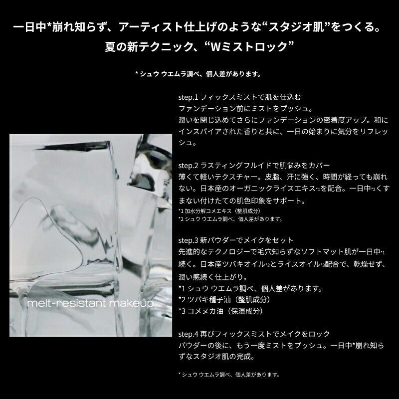 シュウ ウエムラ アンリミテッド メイクアップ フィックス ミスト 30ml 化粧水 ミニサイズ 特製サイズ サンプル きめ細やかなミスト 瞬時に潤い メイクアップ効果が長時間持続 保湿成分 整肌成分 日本のオーガニック米エキス配合 乾燥防止 SHU UEMURA
