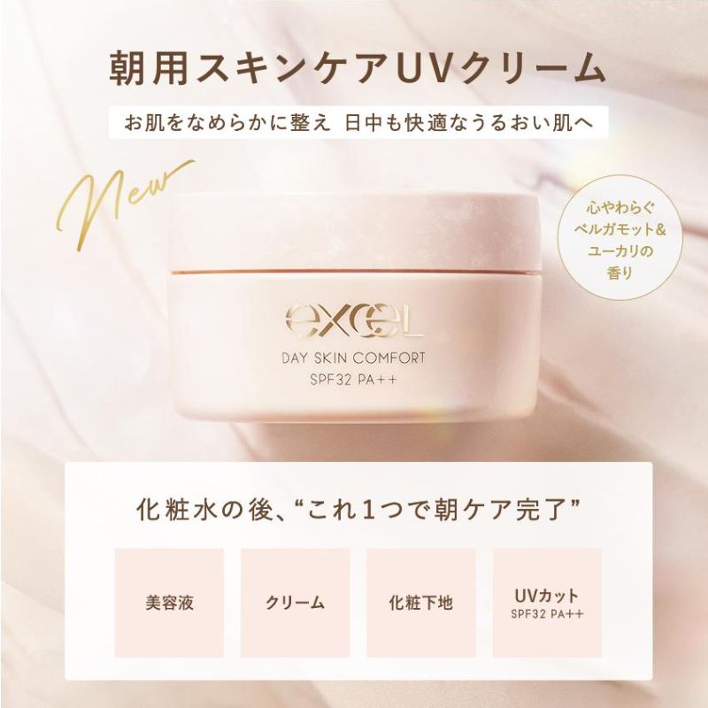 エクセル デイスキンウェイキング〈スキンローション〉2枚 & デイスキンコンフォート〈日中用クリーム〉2枚 合計4枚 お試しセット サシェサンプル トラベルサイズ うるおい なめらかでキメ細やかな肌キープ 保湿成分 美容成分 みずみずしい Excel excel