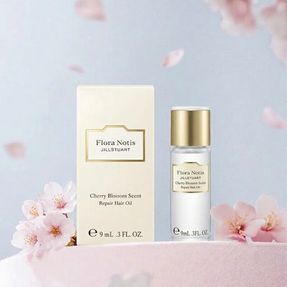 フローラノーティス ジルスチュアート チェリーブロッサム リペアヘアオイル 9ml ミニサイズ 特製サイズ 外箱付き ヘアケア トリートメント 洗い流さないタイプ 花々のエッセンス 植物オイル 植物由来の毛髪補修成分 芯からケア Flora Notis JILL STUART