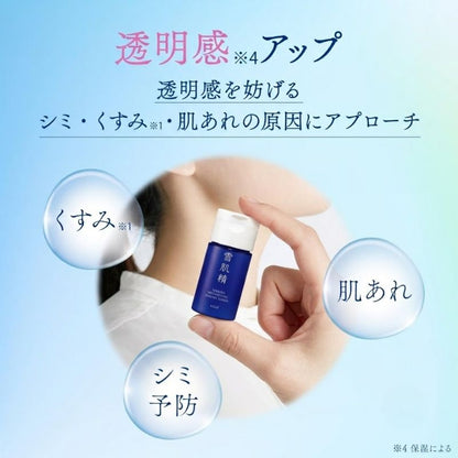 ネコポス速達！雪肌精 ブライトニング エッセンス ローション〈薬用美白化粧水〉医薬部外品 14ml 外箱なし OPP袋包装あり ミニサイズ 特製サイズ サンプル W効能 甘草由来有効成分 美白 肌あれ防止 シミ予防 国産ハトムギエキス 角層浸透 くすみケア SEKKISEI sekkisei KOSE