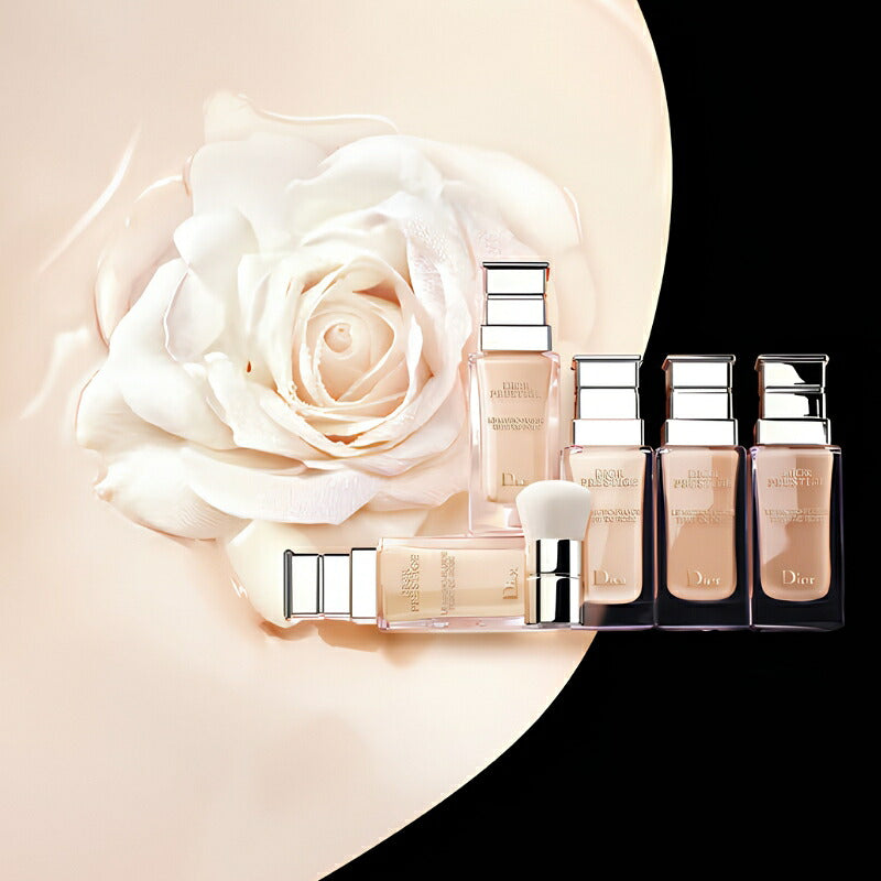 DIOR ディオール プレステージ ル フルイド タン ドゥ ローズ #1N ニュートラル 1ml*2枚 フランス製 リキッドファンデーション お試しセット サシェサンプル トラベルサイズ ツヤ肌 上質 うるおい 保湿 スキンケア効果 デパコス